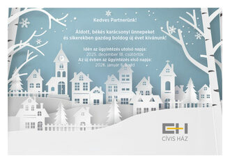 Áldott, békés karácsonyi ünnepeket és boldog új évet kíván a Cívis Ház Zrt.!